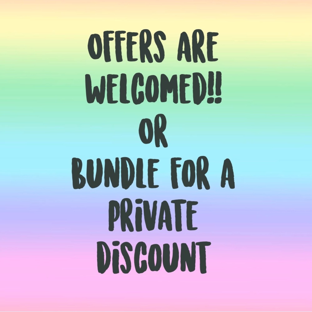 Offers are welcomed